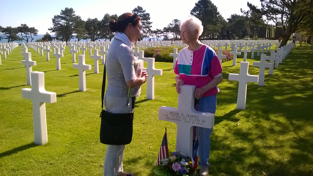 Magali Desquesne at the American cemetery in Normandy